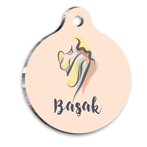 Başak Burcu Kedi Köpek Künyesi Large 2,9 x 5 cm