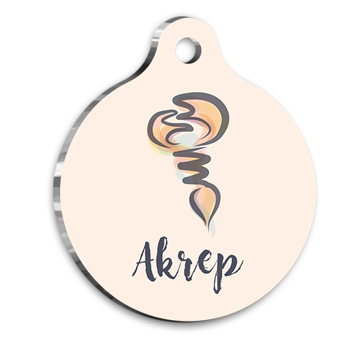 Akrep Burcu Kedi Köpek Künyesi Medium 2,6 x 3,8 cm