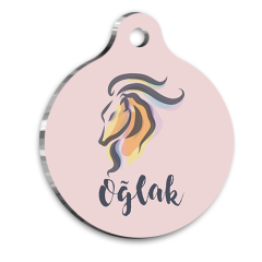Oğlak Burcu Kedi Köpek Künyesi Small 2 x 3,5 cm