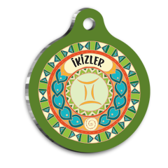 İkizler Burcu Kedi Köpek Künyesi Small 2 x 3,5 cm