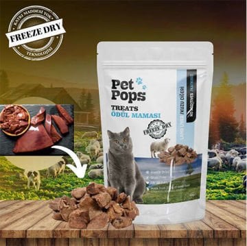 Pet Pops Freeze Dry Kuzu Ciğeri Kedi Ödülü 40 Gr