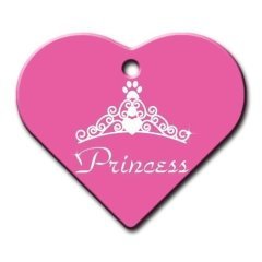 Princess Geniş Kalp Kedi Köpek Künyesi