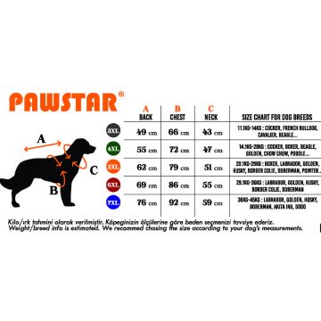 PawStar 25151 Turuncu Elgin Paws Büyük Irk Yelek