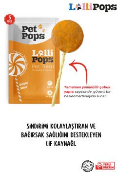 Pet Pops Freeze Dry Lolipop Yaban Mersinli, Kefirli ve Kabaklı Kedi Ödülü