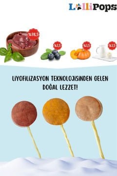 Pet Pops Freeze Dry Lolipop Yaban Mersinli, Kefirli ve Kabaklı Kedi Ödülü 15 li Karışık Paket