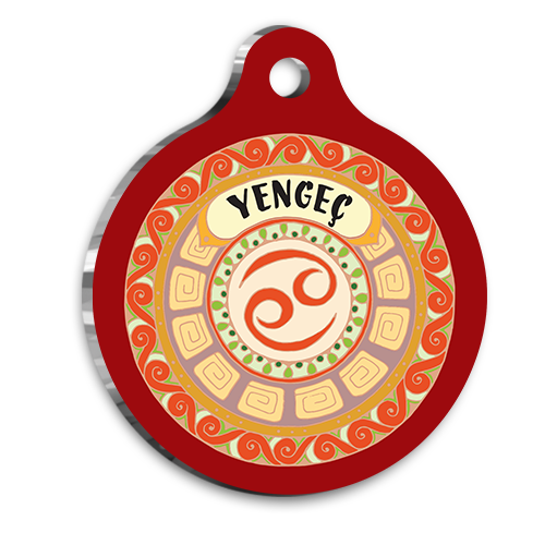 Yengeç Burcu Kedi köpek Künyesi Large 2,9 x 5 cm