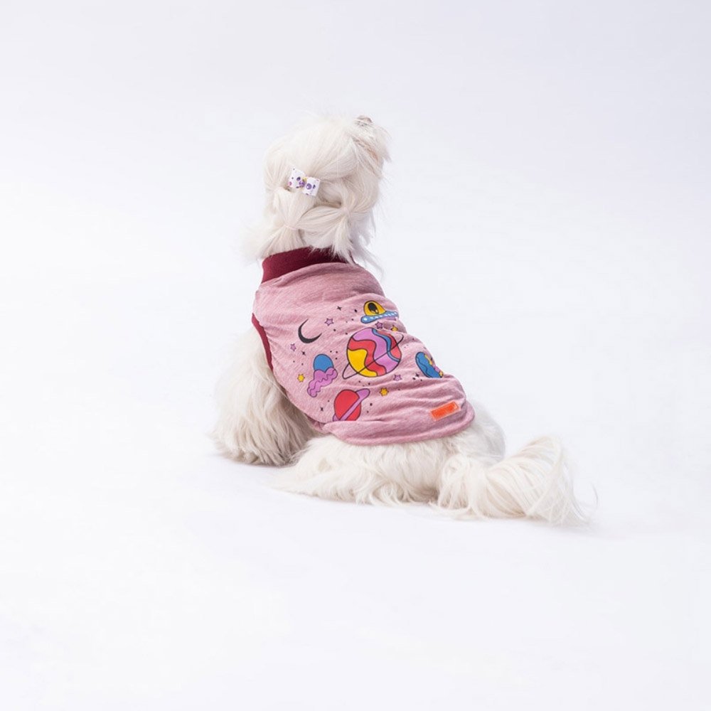 PawStar Pembe Space Time T-Shirt Küçük Irk