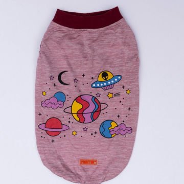 PawStar Pembe Space Time T-Shirt Küçük Irk