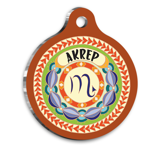 Akrep Burcu Kedi Köpek Künyesi Medium 2,6 x 3,8 cm