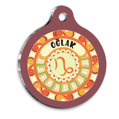 Oğlak Burcu Kedi Köpek Künyesi Large 2,9 x 5 cm