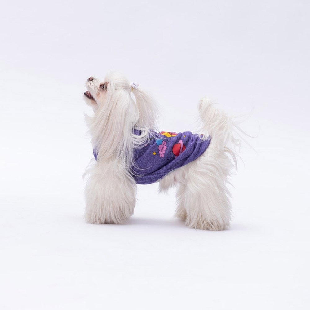 PawStar Mor Space Time T-Shirt Küçük Irk