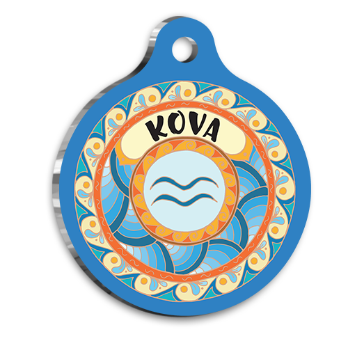 Kova Burcu Kedi köpek Künyesi Medium 2,6 x 3,8 cm