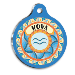 Kova Burcu Kedi köpek Künyesi Medium 2,6 x 3,8 cm