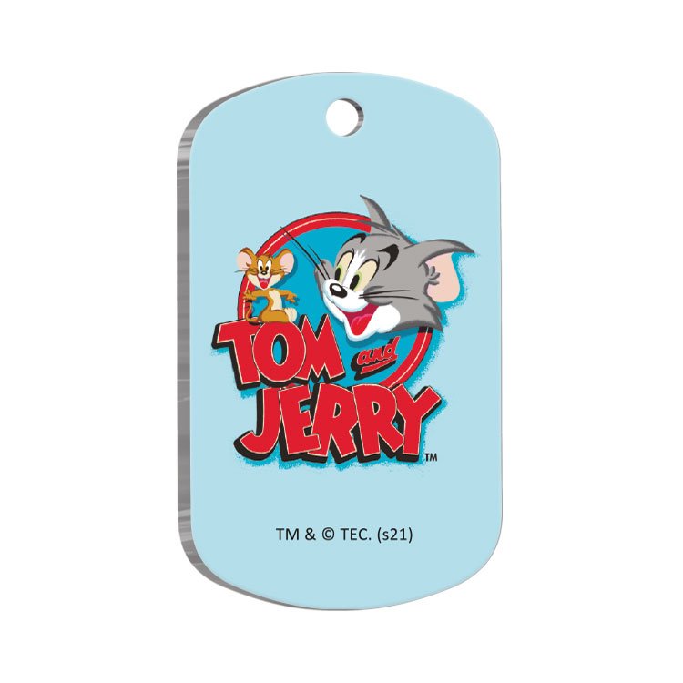 Tom & Jerry Asker Şekilli Kedi ve Köpek Künyesi Small 2 x 3,5 cm