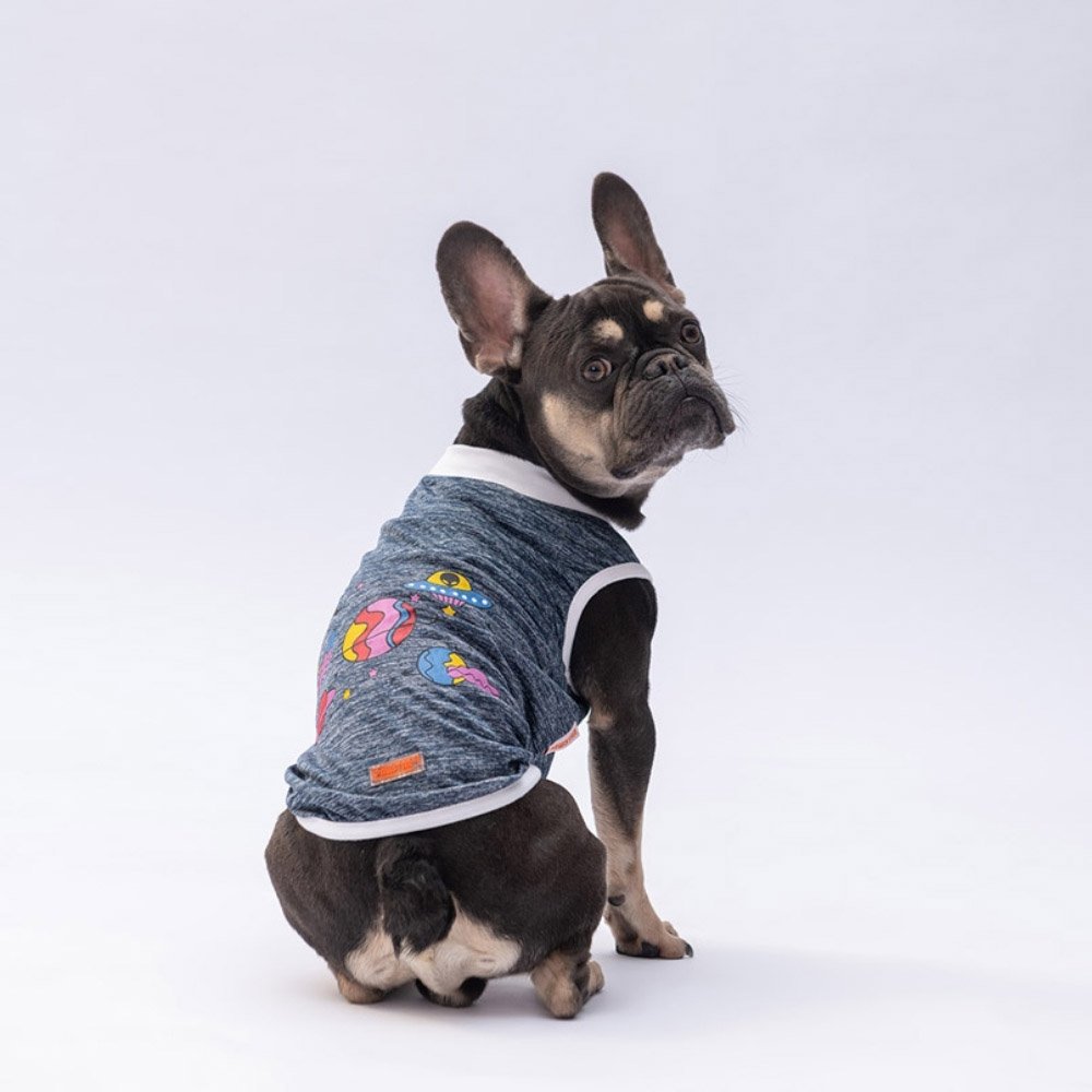 PawStar 24827 Lacivert Space Time T-Shirt Küçük Irk