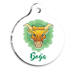 Boğa Burcu Kedi Köpek Künyesi Large 2,9 x 5 cm