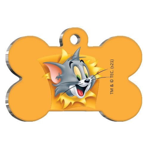 Tom & Jerry Kemik Şekilli Kedi ve Köpek Künyesi Small 2,1 x 3,1 cm