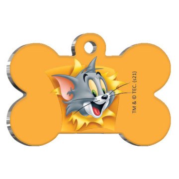 Tom & Jerry Kemik Şekilli Kedi ve Köpek Künyesi Small 2,1 x 3,1 cm