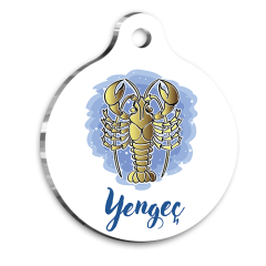 Yengeç Burcu Kedi köpek Künyesi Large 2,9 x 5 cm