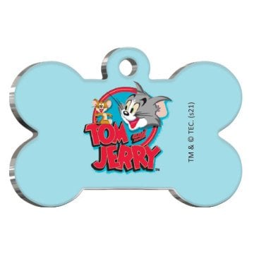 Tom & Jerry Kemik Şekilli Kedi ve Köpek Künyesi Medium 2,6 x 3,8 cm