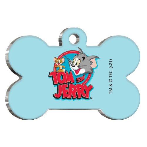 Tom & Jerry Kemik Şekilli Kedi ve Köpek Künyesi XLarge 3,3 x 5 cm