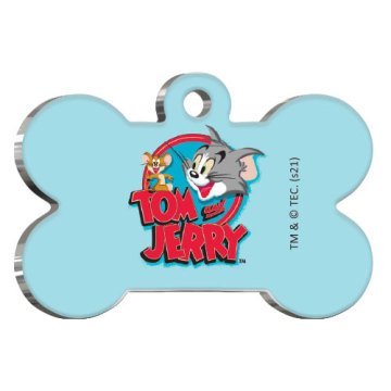 Tom & Jerry Kemik Şekilli Kedi ve Köpek Künyesi XLarge 3,3 x 5 cm
