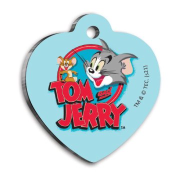 Tom & Jerry Kalp Şekilli Kedi ve Köpek Künyesi Small 2,5 x 2,73 cm