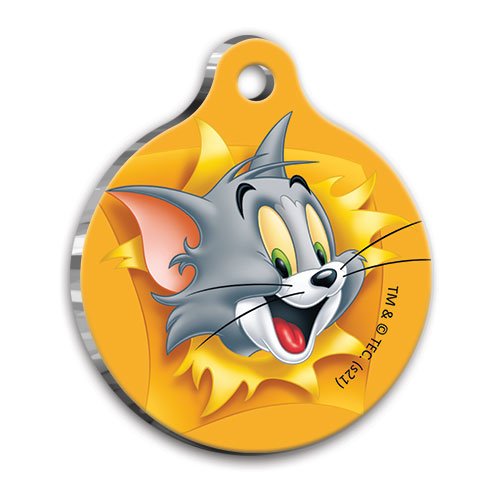 Tom & Jerry Yuvarlak Kedi ve Köpek Künyesi Small 2,5 cm