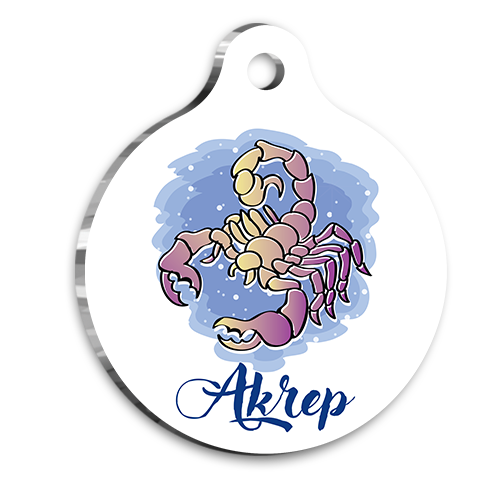 Akrep Burcu Kedi Köpek Künyesi Medium 2,6 x 3,8 cm