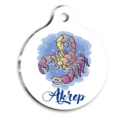 Akrep Burcu Kedi Köpek Künyesi Medium 2,6 x 3,8 cm