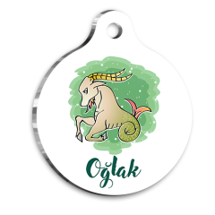 Oğlak Burcu Kedi Köpek Künyesi Large 2,9 x 5 cm