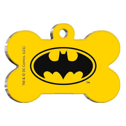 Batman Kemik Şekilli Kedi ve Köpek Künyesi XLarge 3,3 x 5 cm