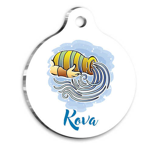 Kova Burcu Kedi köpek Künyesi Medium 2,6 x 3,8 cm