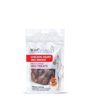 WarfNaturals Freeze Dried - Tavuk Yürek Köpek Ödül Maması 40 Gr