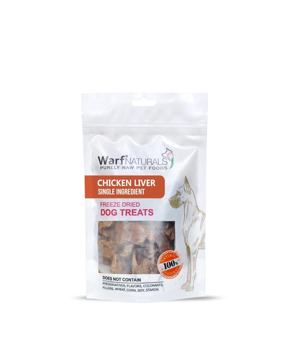 WarfNaturals Freeze Dried - Tavuk Ciğer Köpek Ödül Maması 40 Gr