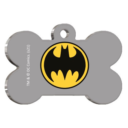 Batman Kemik Şekilli Kedi ve Köpek Künyesi Medium 2,6 x 3,8 cm