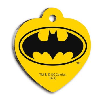Batman Kalp Şekilli Kedi ve Köpek Künyesi Small 2,5 x 2,73 cm