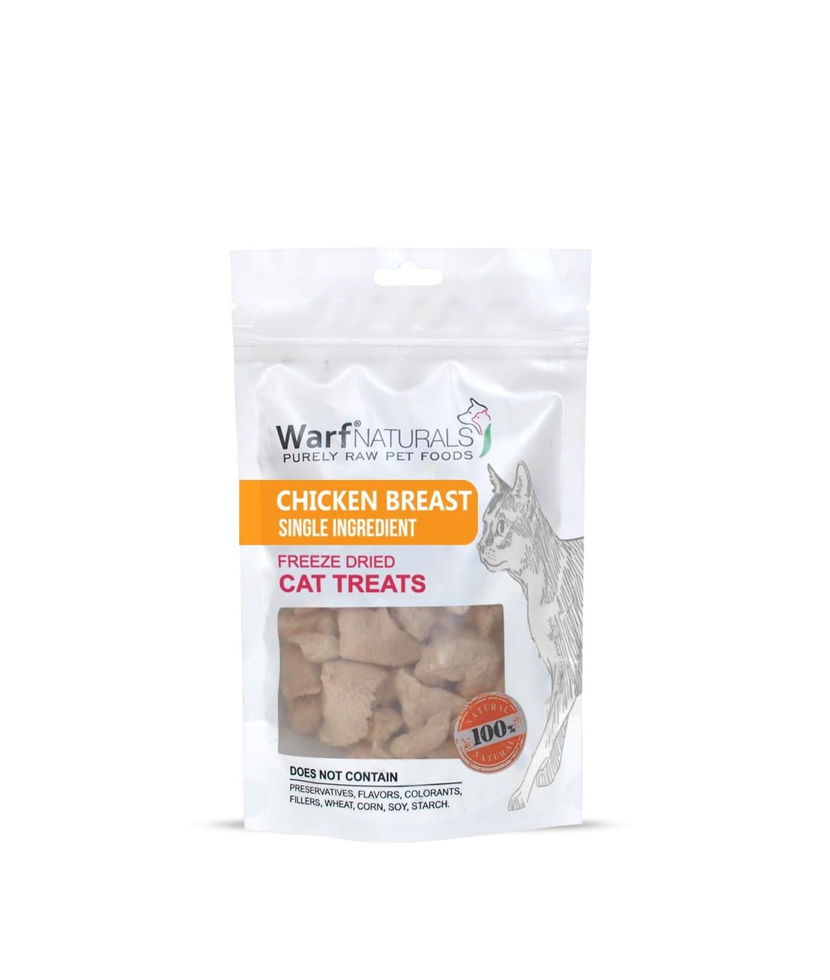 WarfNaturals Freeze Dried - Tavuk Göğüs Kedi Ödül Maması 40 Gr