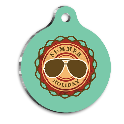 Yaz Tatili Kedi Köpek Künyesi Medium 3 cm