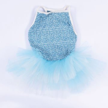 PawStar  Mavi Polka-Dot Elbise