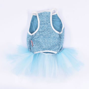 PawStar  Mavi Polka-Dot Elbise