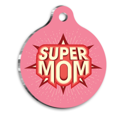 Super Mom Kedi Köpek Künyesi Large 3,8 cm