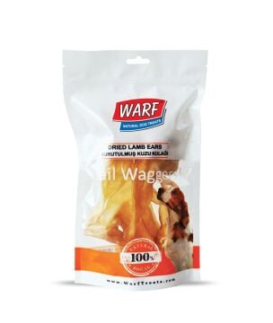 WarfNaturals Kurutulmuş Kuzu Kulak Köpek Ödülü 120 Gr