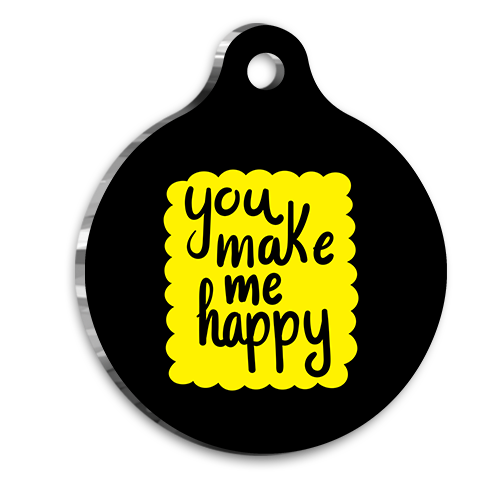 Mutluluk Kedi Köpek Künyesi Large 3,8 cm