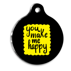 Mutluluk Kedi Köpek Künyesi Large 3,8 cm