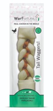 WarfNaturals Tavuklu Örgü Kemik 20  CM - 1' Lİ 115 gr