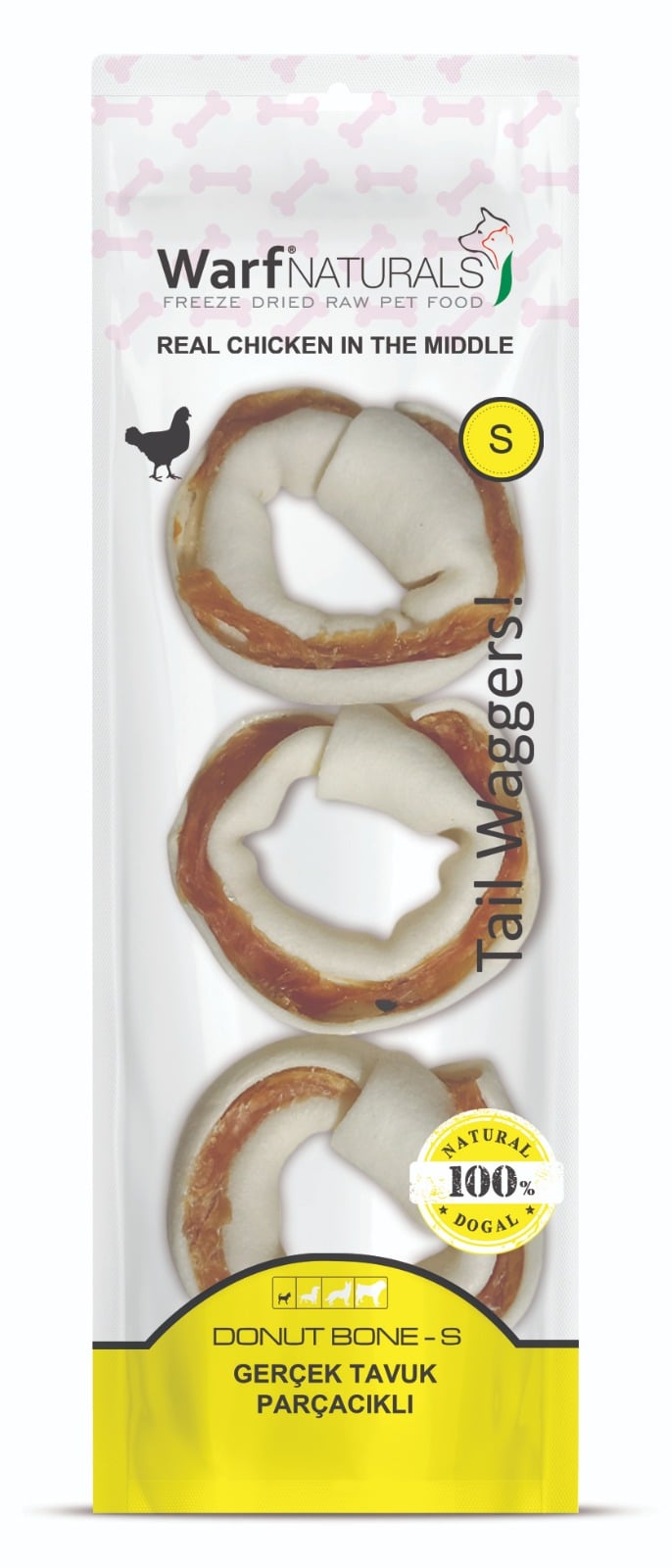 WarfNaturals Tavuklu Simit Kemik 8 CM 3 Lü 193 gr