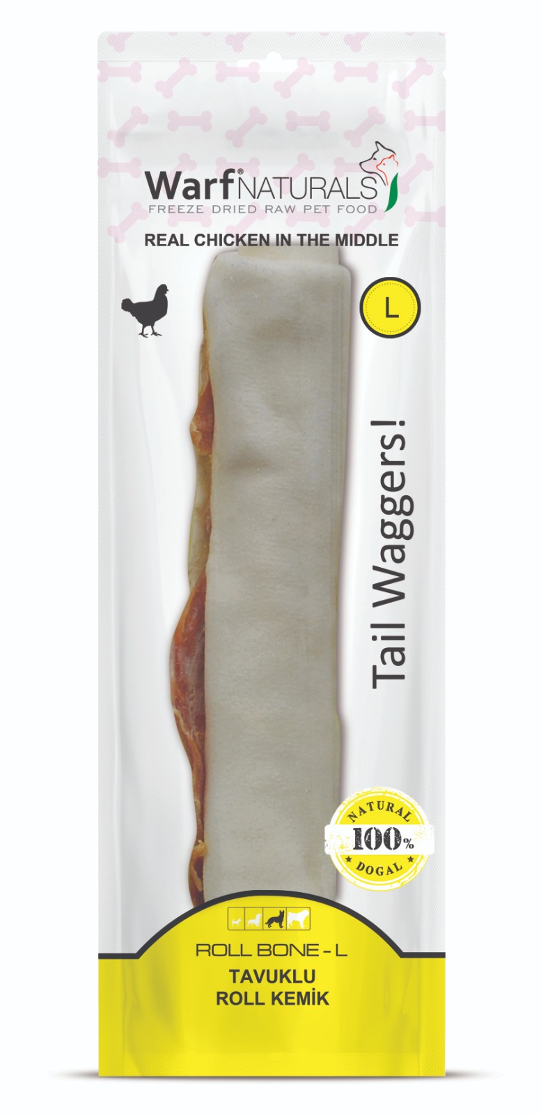 WarfNaturals Tavuklu Roll Kemik 24 CM 1 'Li 161 gr