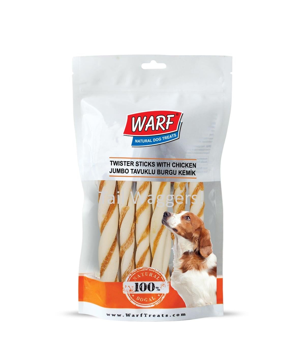 WarfNaturals Jumbo Boy Tavuklu Burgu Kemik 6'lı 240 gr
