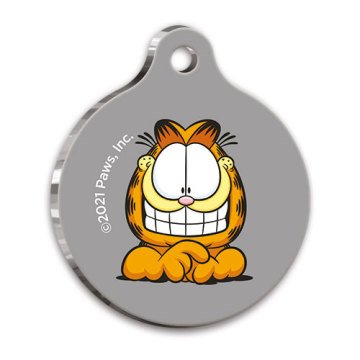 Garfield Yuvarlak Kedi ve Köpek Künyesi Medium 3 cm